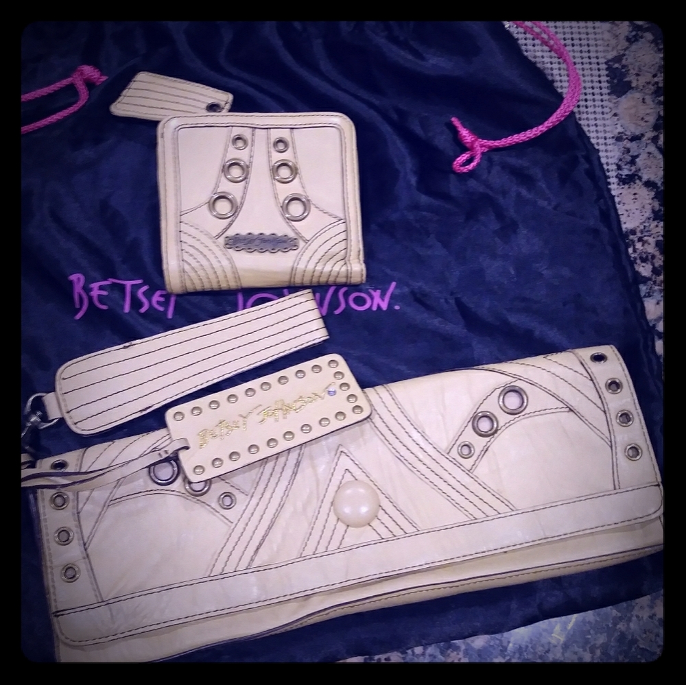 Betsey Johnson Vintage Clutch and Wallet w/satchel